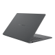 A gray Zenbook A14 (UX3407) displays 45-degree opened view from the backside.  