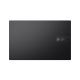 Indie black ASUS Vivobook 15X OLED lid view from above.