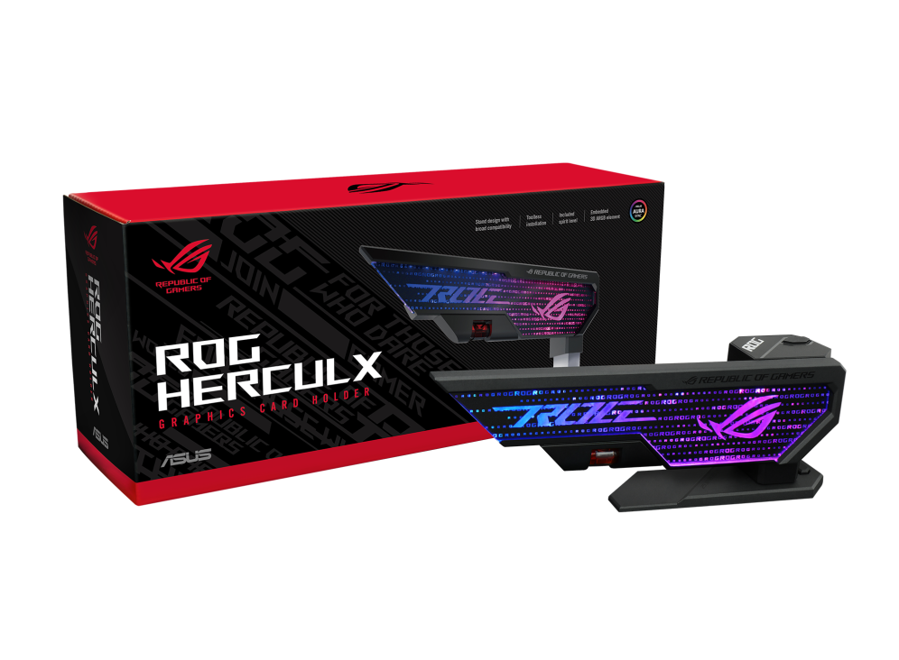 ROG Herculx front view with color box