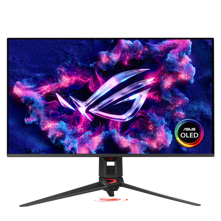 ROG Swift OLED PG32UCDMR front view with OLED logo