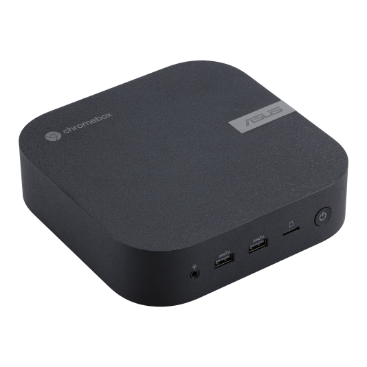 An ASUS Chromebox 5 is shown at a slight angle, on a white background.