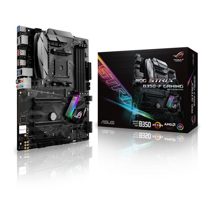 ROG STRIX B350-F GAMING with the box