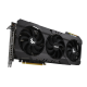 TUF Gaming GeForce RTX 3060 Ti OC Edition graphics card, angled bottom up view