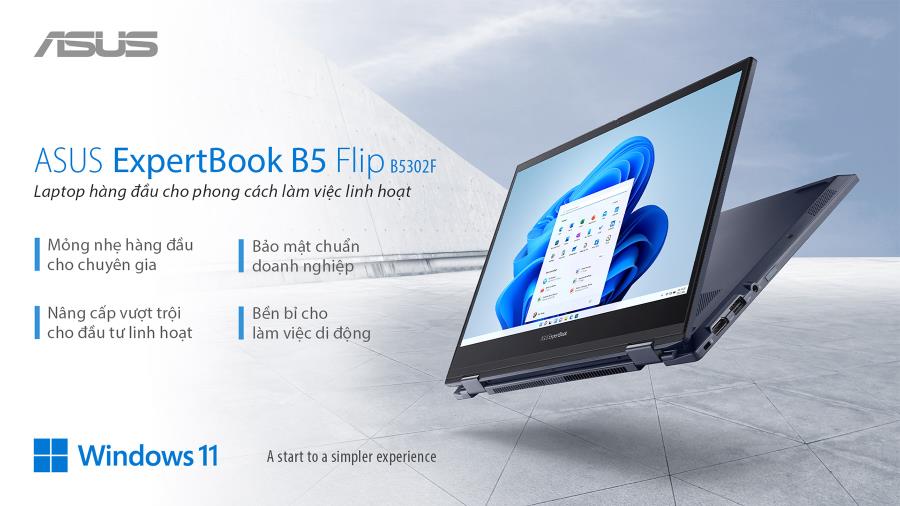 ASUS ExpertBook B5 Flip - Laptop Doanh Nhân mỏng nhẹ cho phong cách làm việc thời hiện đại