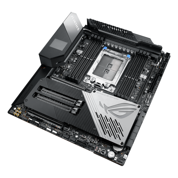 ROG Zenith II Extreme Alpha top and angled view from right