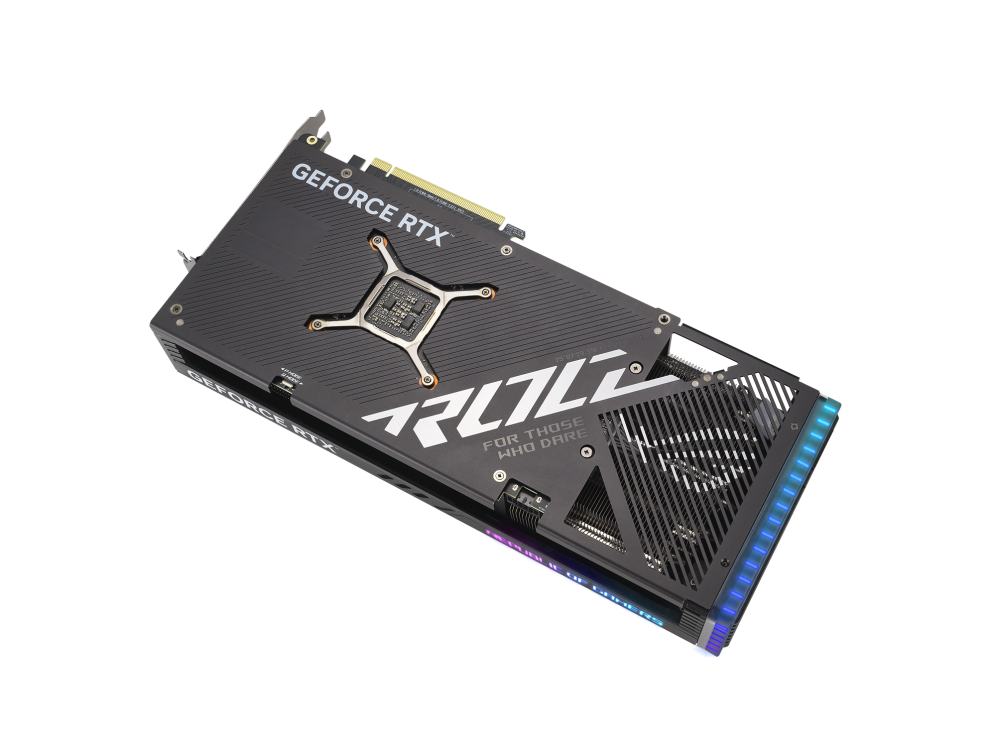 ROG Strix GeForce RTX 4070 graphics card rear view