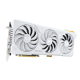 TUF Gaming GeForce RTX 4070 Ti SUPER BTF white graphics card hero shot from the front side 1