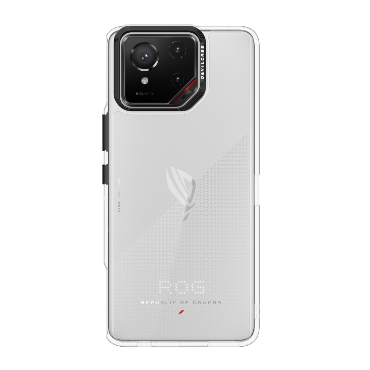 DEVILCASE Guardian Standard with a ROG Phone 9 (White color) angled view from
