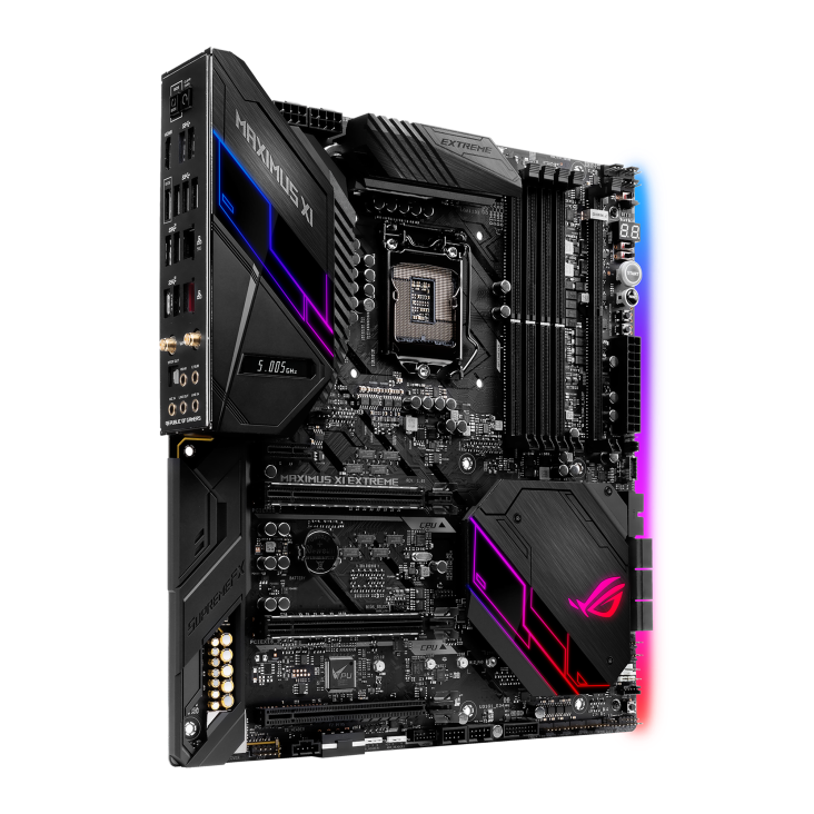 ROG MAXIMUS XI EXTREME angled view from left