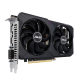 ASUS Dual GeForce RTX 3050 V2 OC Edition 8GB GDDR6 graphics card, angled hero shot from the front 
