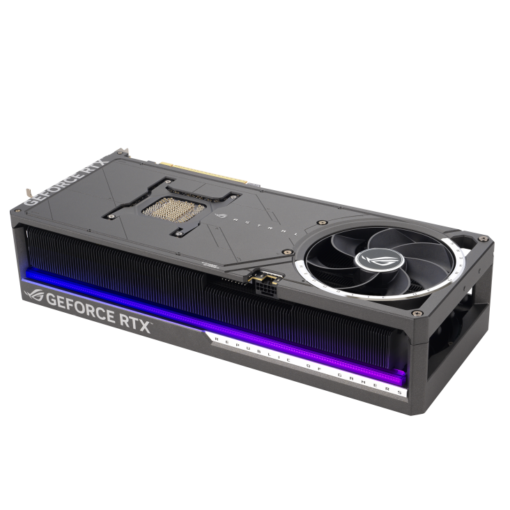 ROG Astral GeForce RTX™ 5090 32GB GDDR7_back 3D+lighting