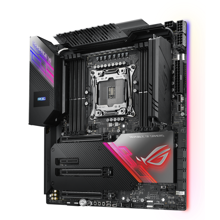 ROG Rampage VI Extreme Encore angled view from right