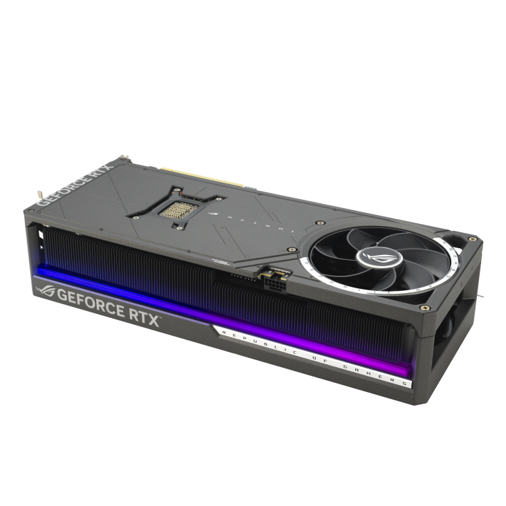 ROG Astral GeForce RTX™ 5080 16GB GDDR7 OC Edition_back 3D+lighting