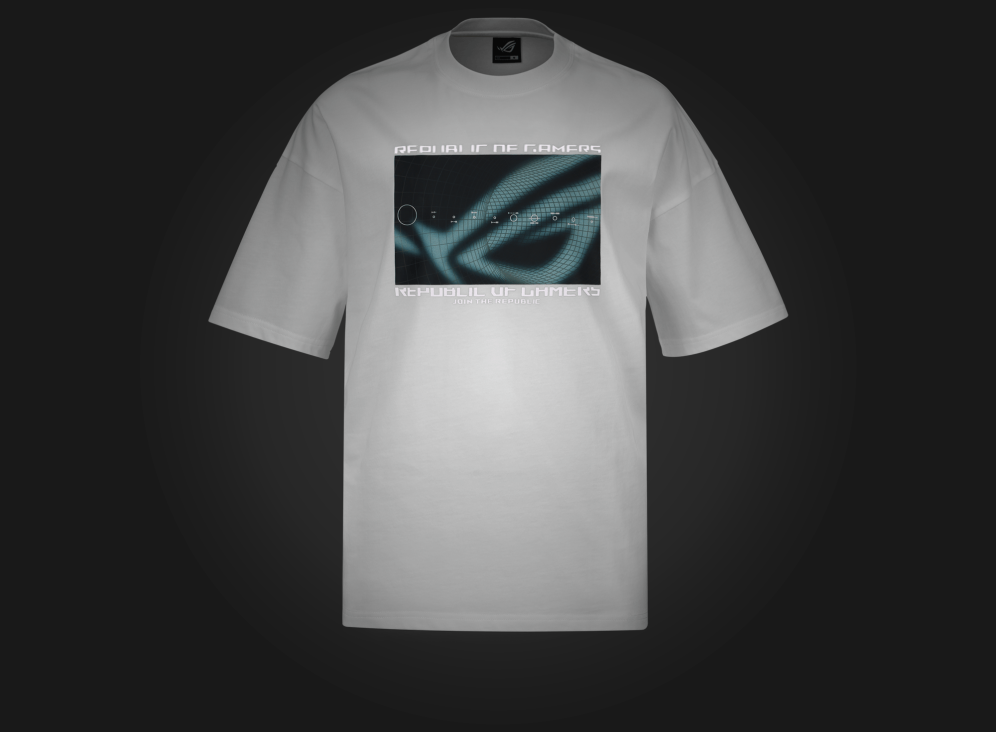 ROG Cosmic Wave T-shirt _ White – front view