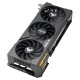 TUF Gaming GeForce RTX 4070 SUPER graphics card highlighting the axial-tech fans and ARGB element