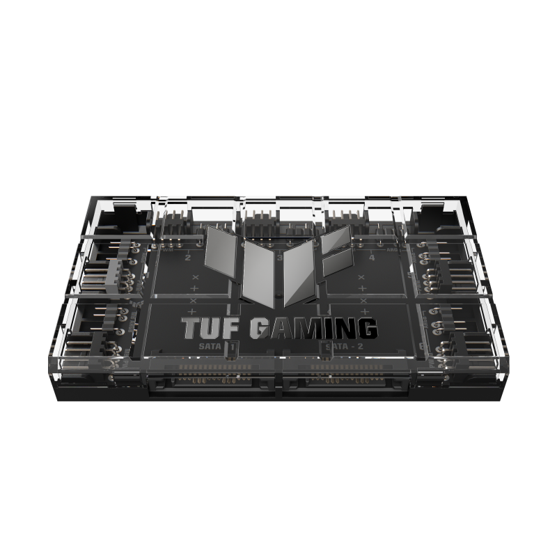 TUF Gaming ARGB PWM Fan Hub hero angle