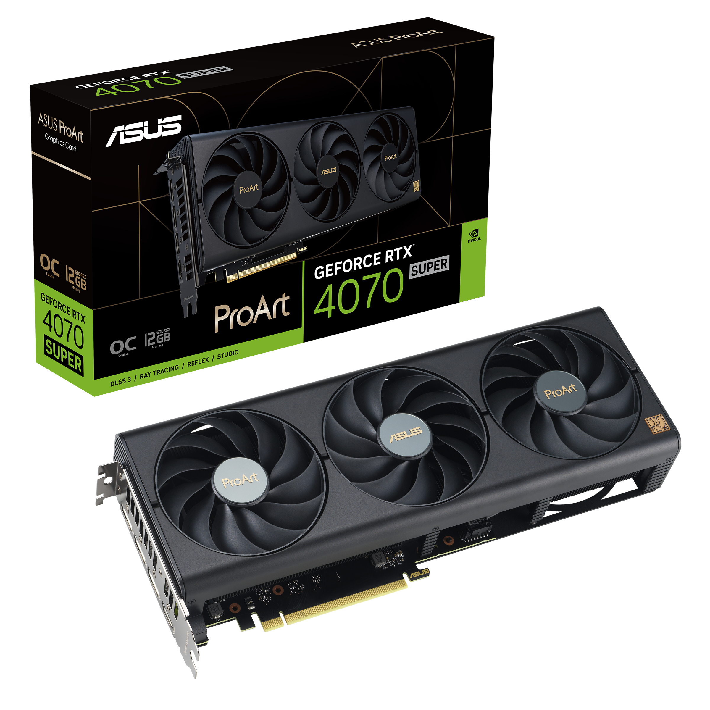 VGA ASUS PROART RTX4070S O12G SUPER PCI 40 12GB GDDR6X 192BIT 750W 1 HDMI PROART RTX4070S O12G - ASUS