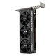 ASUS GeForce RTX 5060 LP BRK graphics card is positioned upright at a 45-degree angle from the side, with the I/O ports facing upward