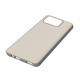 Grey phone case angled 45 degrees to the right, emphasizing its smooth finish and precise port cutouts.