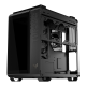 TUF Gaming GT502 Horizon ARGB Black right-side bottom-up view with side panel, tilted 45 degrees without side panel 