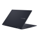 Black Vivobook Flip 14 TM420 display the 45-degree opened view from the backside.