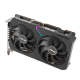 ASUS Dual AMD Radeon RX 6500 XT OC Edition graphics card, hero shot from the front