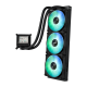 AYW Gaming LC 360 ARGB LCD front view with vertical radiator