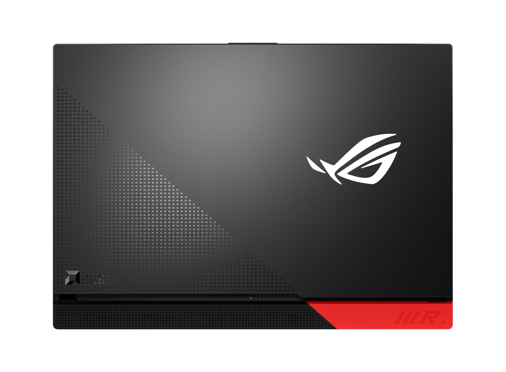 Top down view of the ROG Strix G17 Advantage Edition with the lid closed.