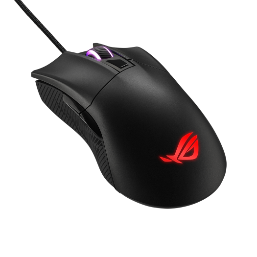 ASUS ROG Strix Carry - Souris gaming optique avec design ergonomique,  double connectivité sans fil 1,4 GHz/ Bluetooth, capteur 7200 DPI et design  de