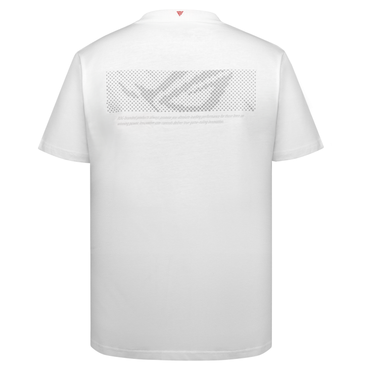 Back view of ROG DigiPixel T-shirt in white