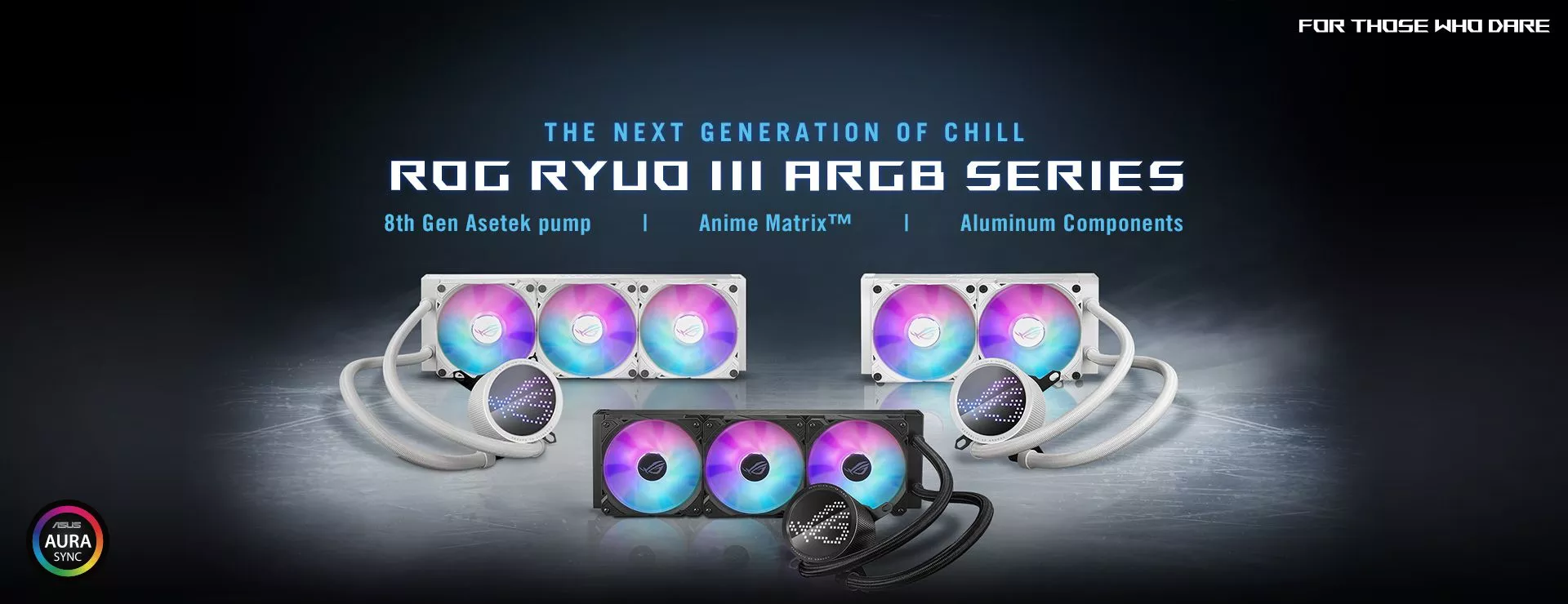 ROG RYUO III ARGB Series The Next Generation of Chill 8th Gen Asetek pump | Anime Matrix ™ | Aluminum Components