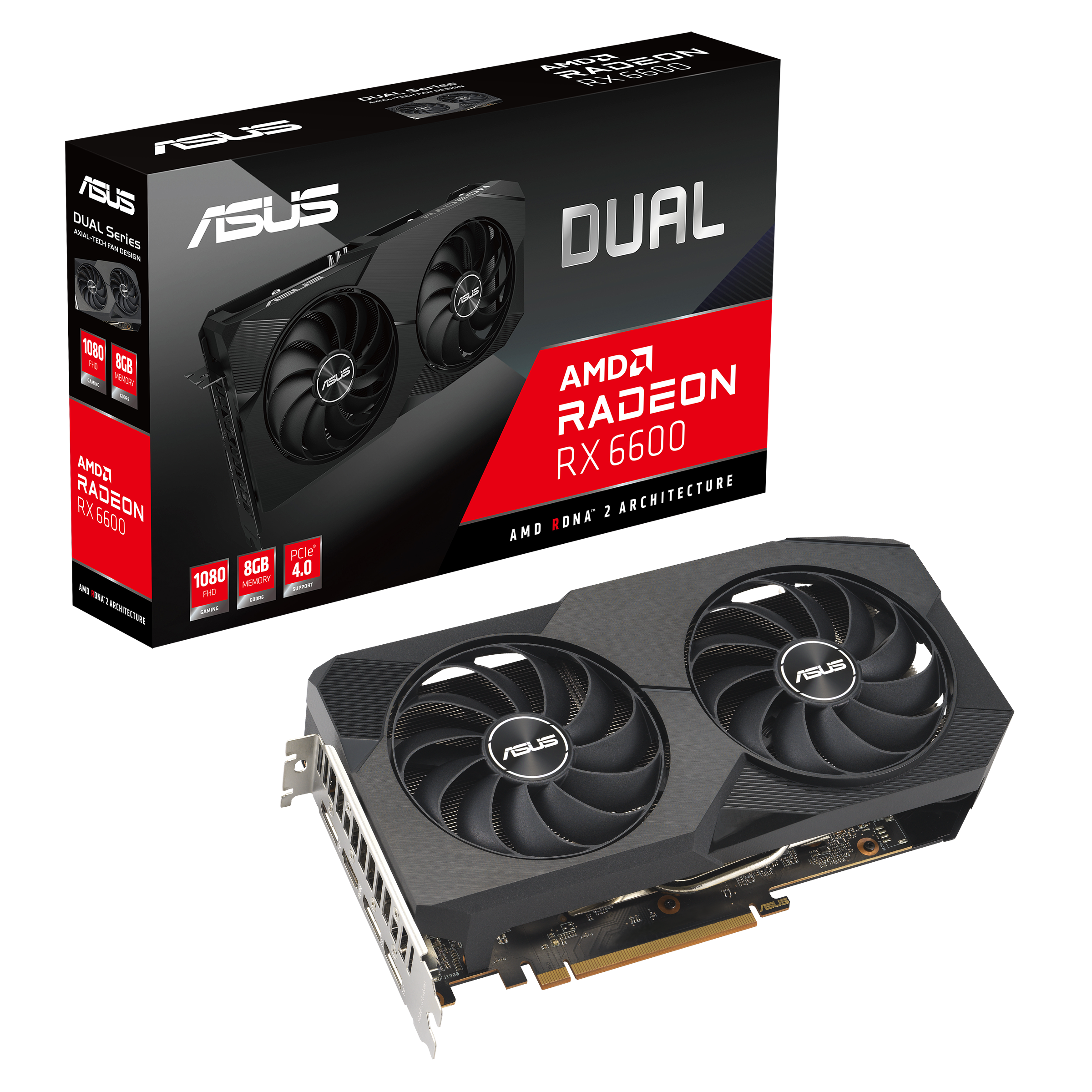 ASUS Dual Radeon™ RX 6600 V2 8GB GDDR6, Graphics Card