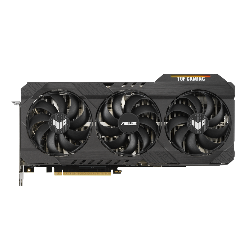 TUF Gaming GeForce RTX 3070 Ti OC Edition graphics card, front view
