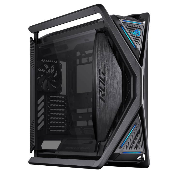 ROG Hyperion BTF 45-degree shot with aura lighting