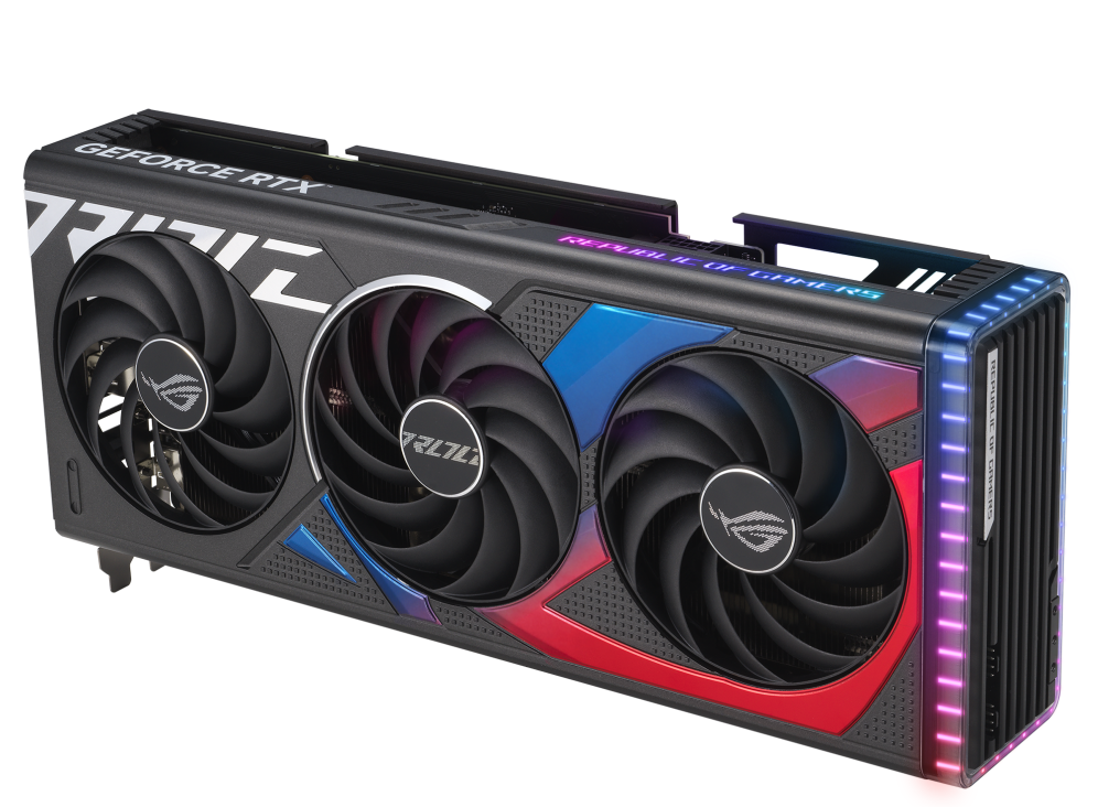 ROG Strix GeForce RTX 4070 hero shot from the front side