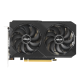 Front view of the ASUS Dual Radeon RX 6500 XT V2 OC Edition graphics card