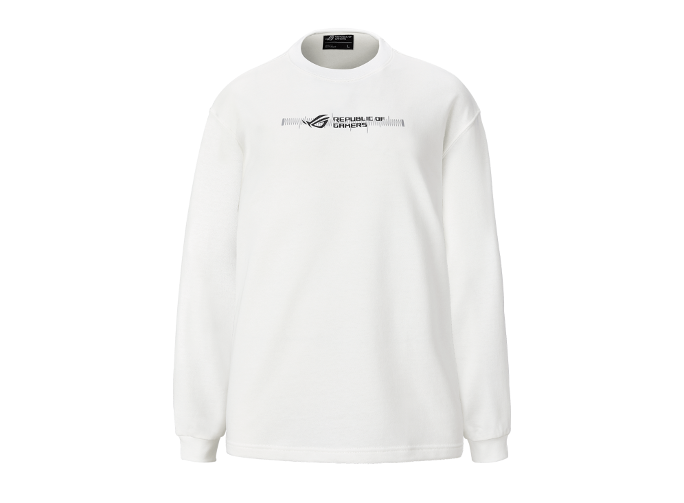ROG Message Sweatshirt_ White –  front view