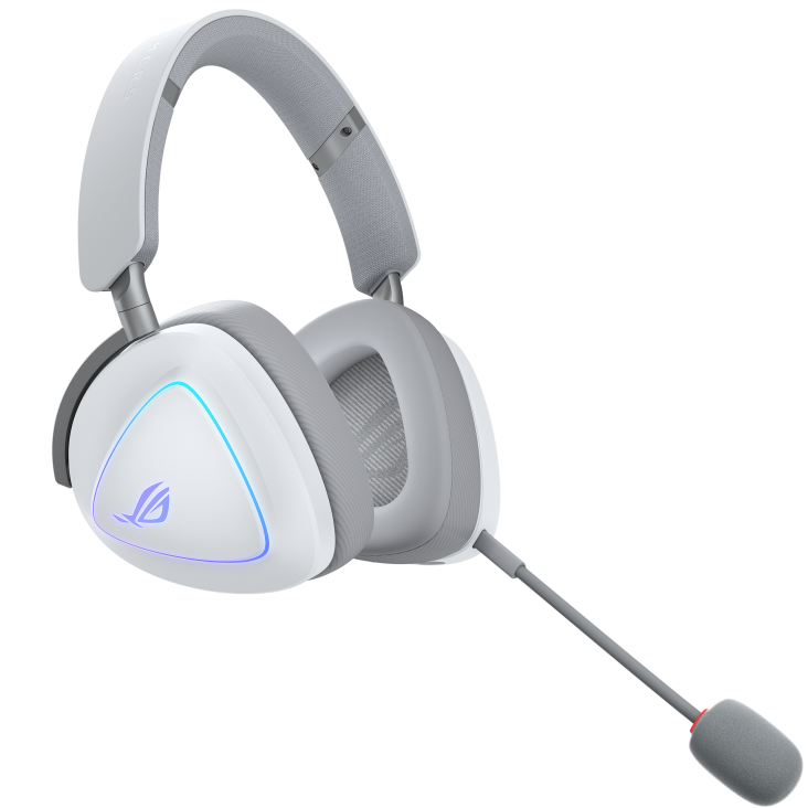 The left side view of ROG Delta II in Moonlight White edition
