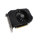 ASUS Phoenix GeForce GTX 1650 OC 4GB EVO graphics card, front angled view, showcasing the fan