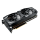 Dual series of GeForce RTX 2080 Advanced edition graphics card, front angled view, highlighting the fans, I/O ports