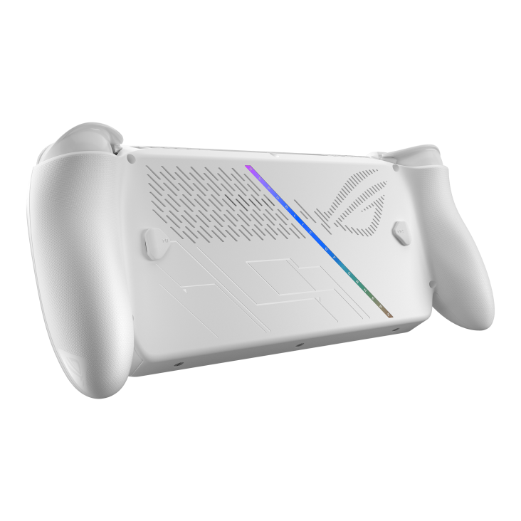 ROG Xbox Ally angled view from the rear, tilting at 45 degrees