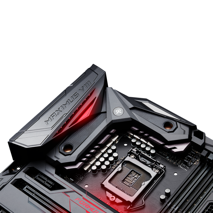 ROG MAXIMUS VIII FORMULA top and angled view from right