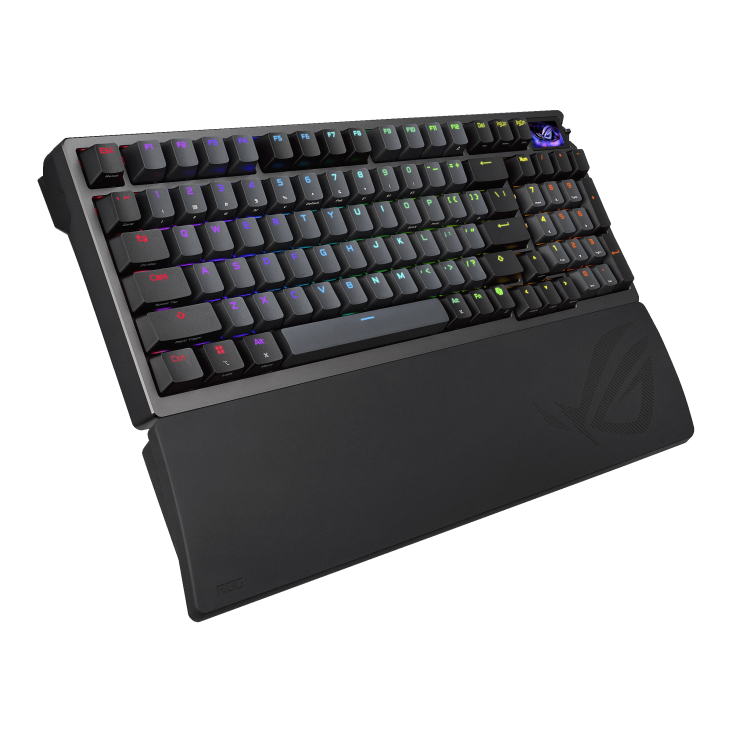 Black ROG Azoth 96 HE front view to the right