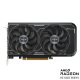 ASUS Dual Radeon RX 6600 V3 front view of the with black AMD logo