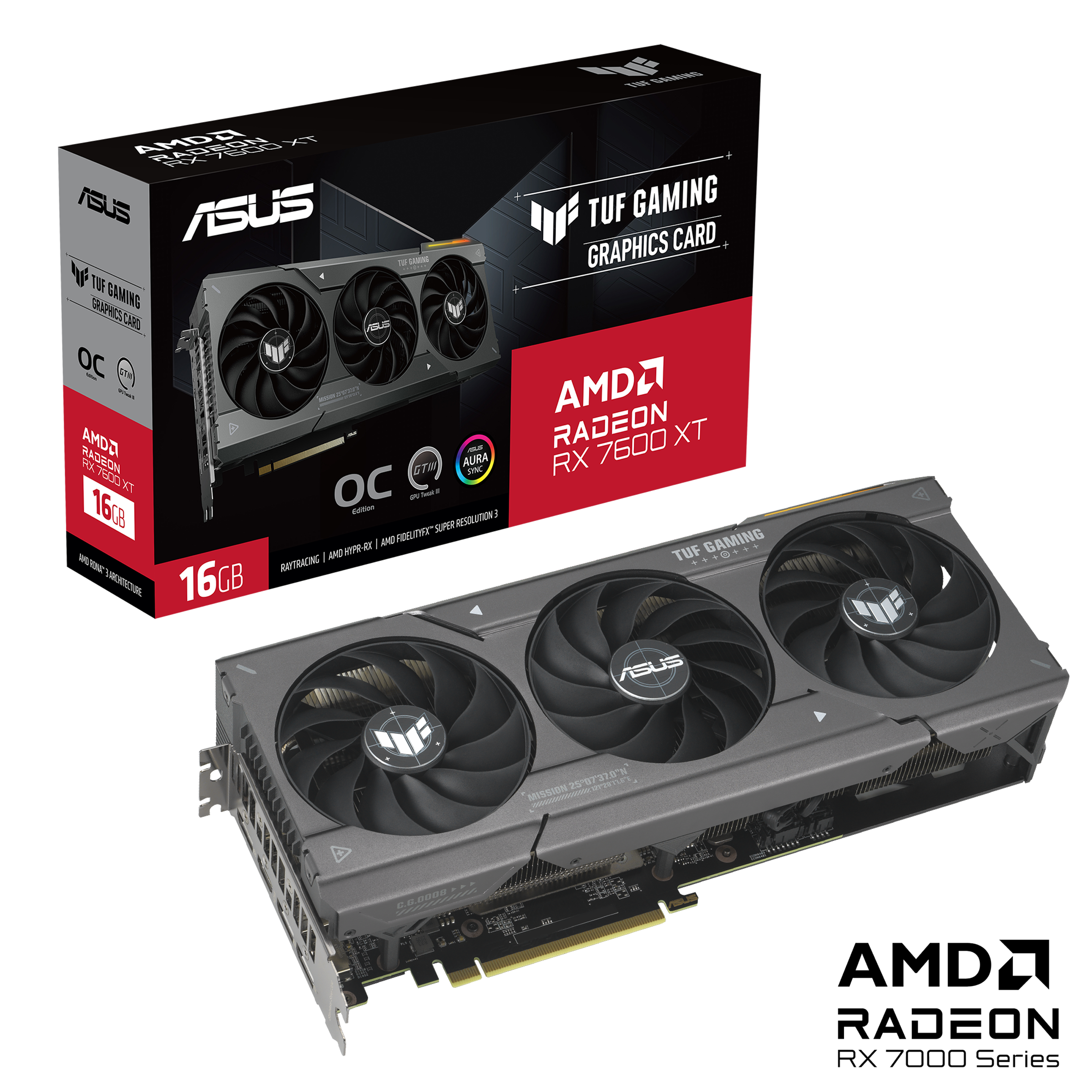 ASUS TUF Gaming Radeon RX 7600 XT OC Edition 16GB GDDR6