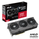 TUF Gaming AMD Radeon RX 7600 XT OC Edition packaging and graphics card with AMD logo