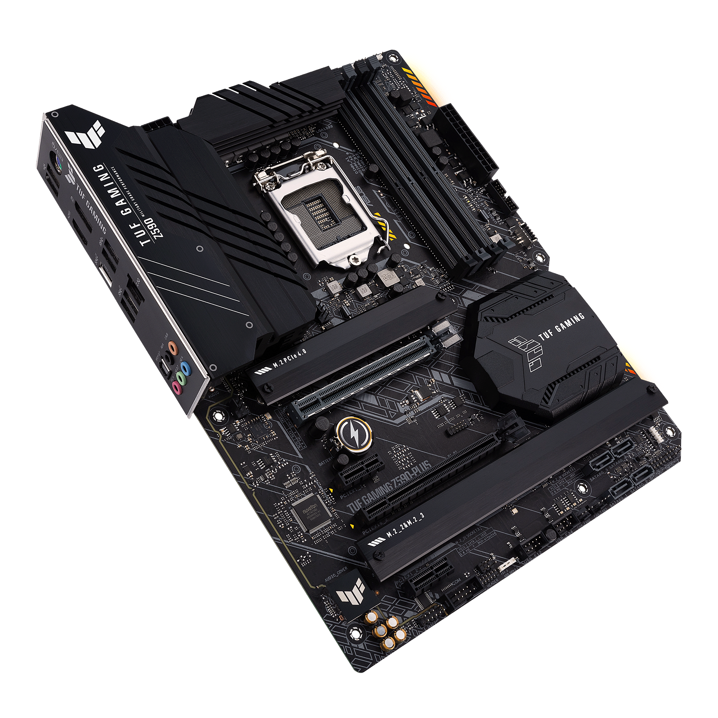  ASUS TUF Gaming Z590-Plus WiFi 6 LGA 1200 (Intel 11th/10th Gen)  ATX Gaming Motherboard (PCIe 4.0, 3xM.2/NVMe SSD, 14+2 Power Stages, USB  3.2 Front Panel Type-C,2.5Gb LAN, Thunderbolt 4, Aura RGB) 