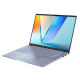 ASUS Vivobook S 14 Mist Plavi prikazan s desne strane s prikazom različitih I/O priključaka.
