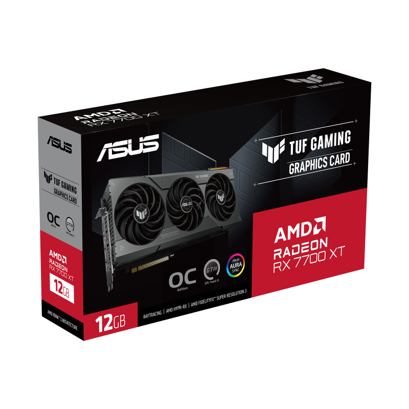 TUF Gaming AMD Radeon RX 7700 XT OC Edition packaging