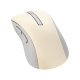 ASUS Wireless Mouse MD102 in Oat-Milk tilting at 45-degree from the top view. 